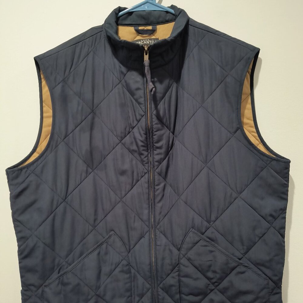 J. Crew Walker Blue Quilted Vest - L